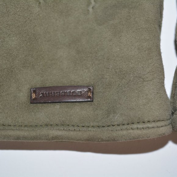 NWT BURBERRY SHEARLING LINED SUEDE GLOVES - Picture 6 of 7
